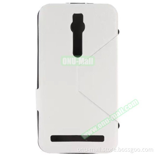 Hot selling Silk Texture TPU and PU Leather with card slots wallet leather case for Asus zenfone 2